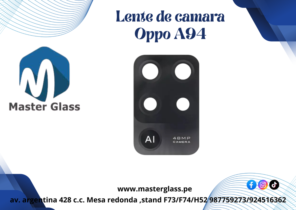 Lente de Camara Oppo A94/ Reno 5 Lite