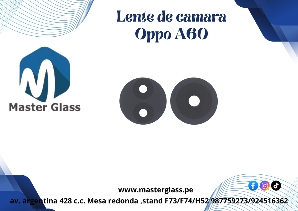 Lente de Camara Oppo A60