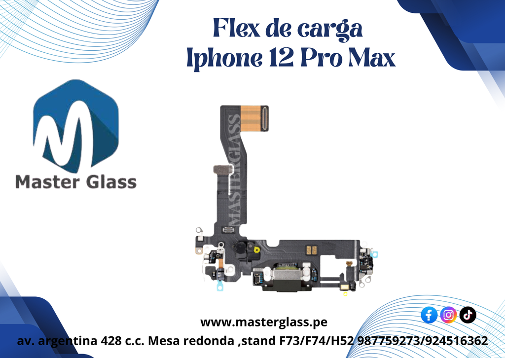 Flex de Carga Iphone 12 Pro Max