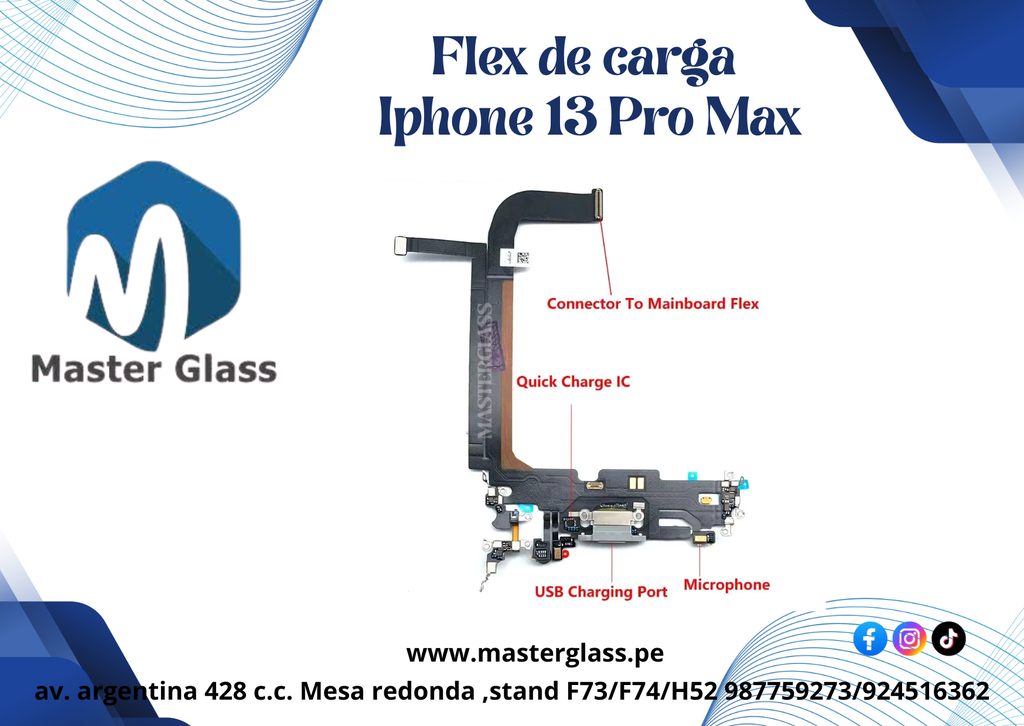 Flex de Carga Iphone 13 Pro Max