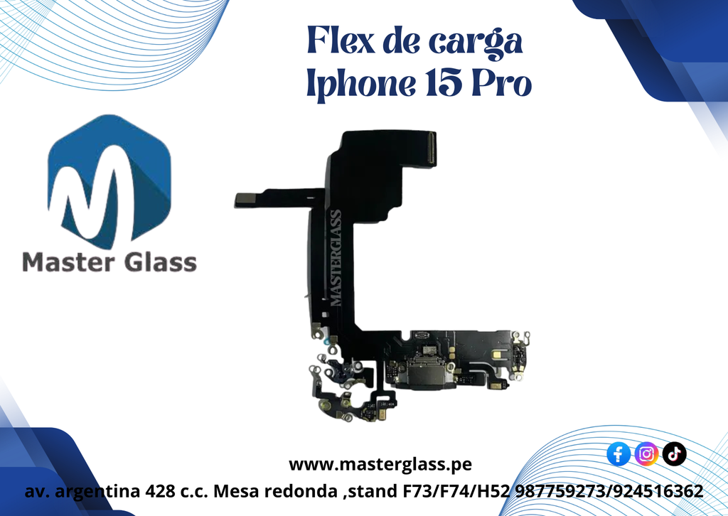 Flex de Carga Iphone 15 Pro