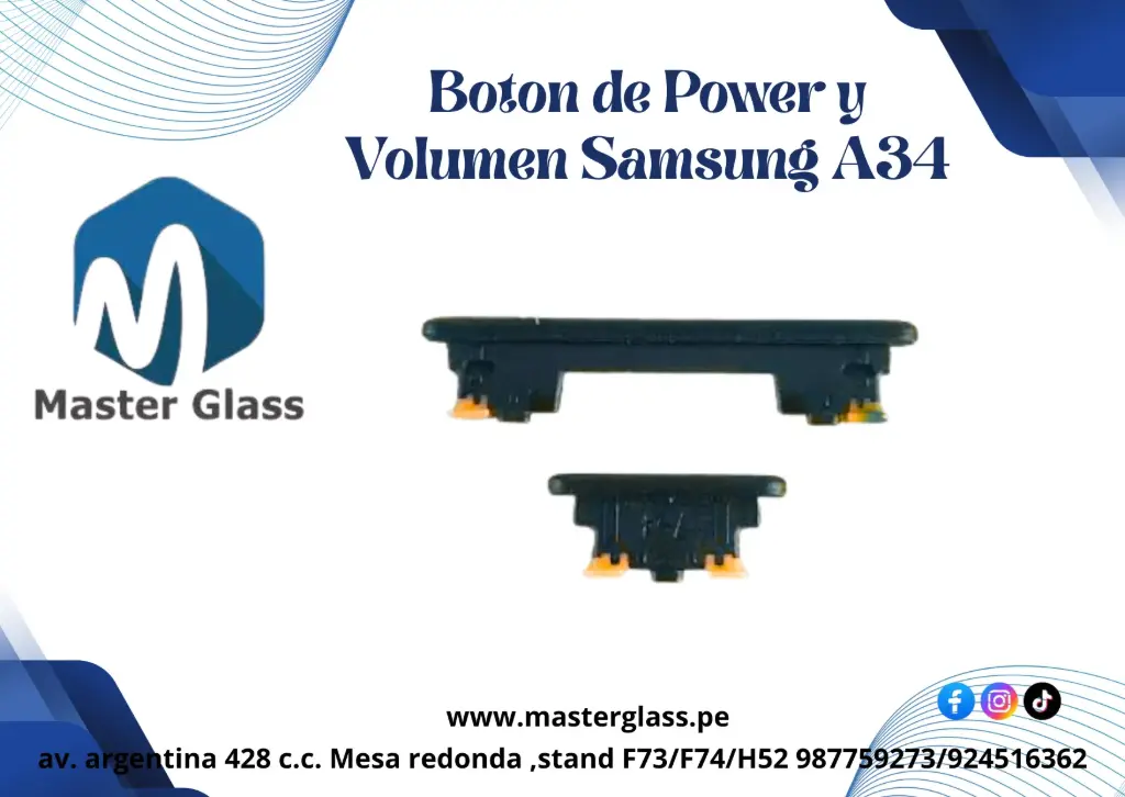 Boton de Power y Volumen Samsung A34