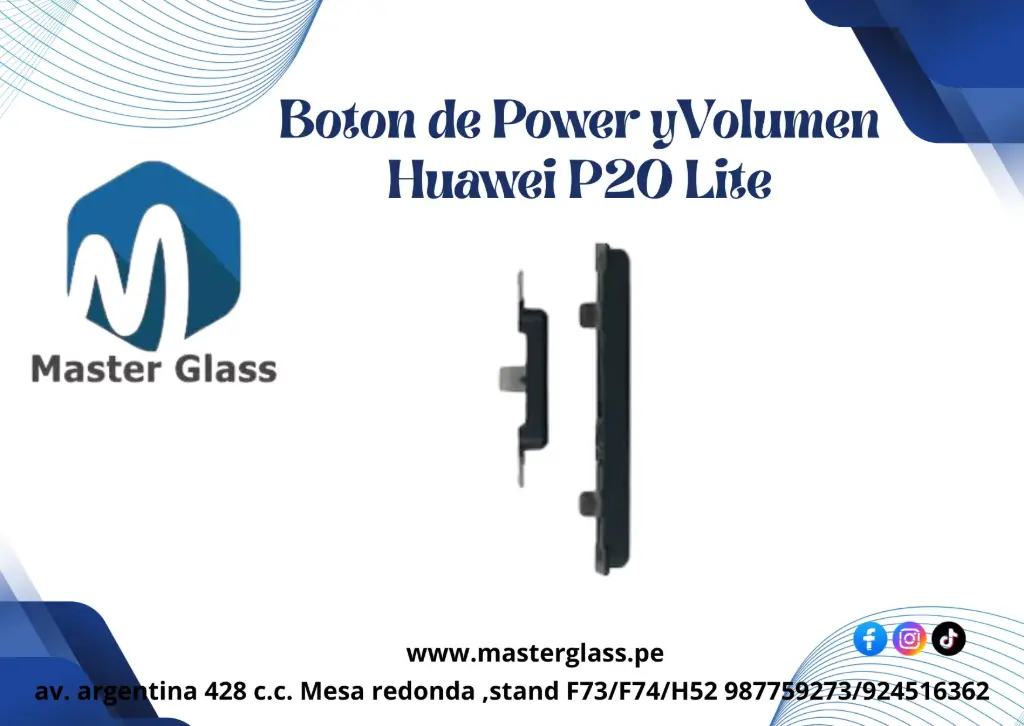 Boton de volumen y encendido para Huawei P20 Lite