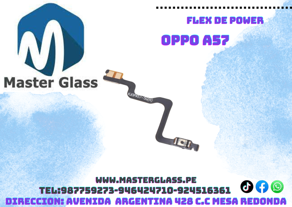 Flex de power o Volumen Oppo A57 (4G, Volumen)