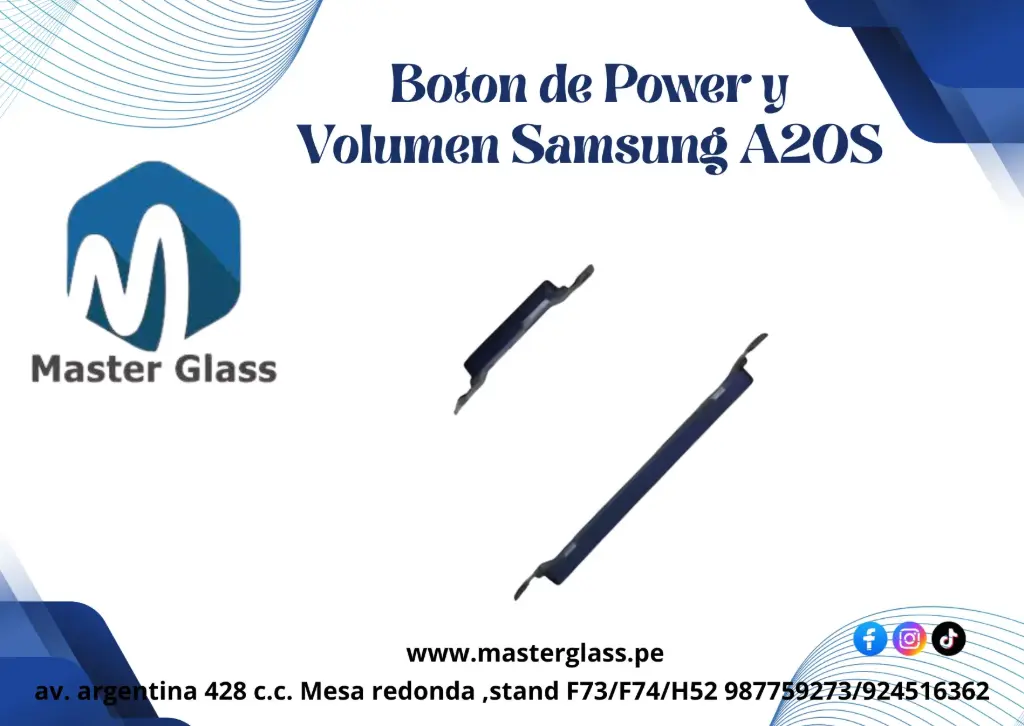 Boton de Power y Volumen Samsung A20S