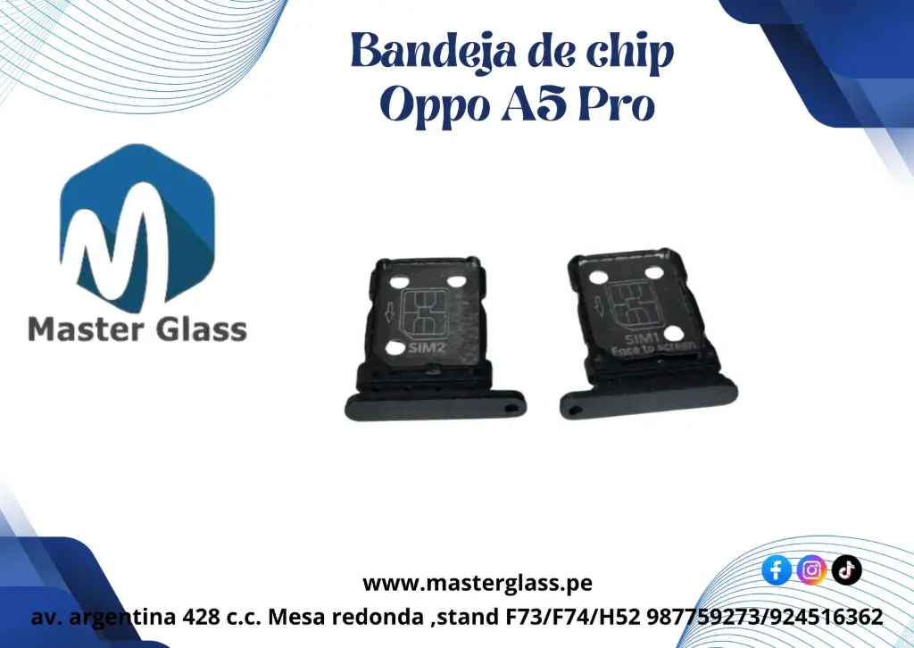 Bandeja de sim Oppo A5 Pro 4g (Negro)