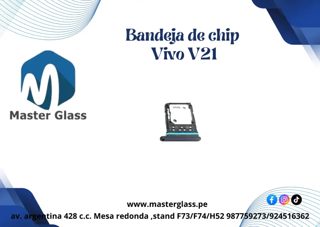 Bandeja de sim Vivo V21 / Y21 5G (Negro)