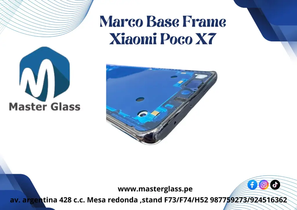 Marco Base Frame Xiaomi Poco X7 4g / Note 14 Pro 5G (Negro)
