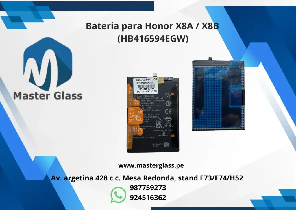 Bateria para Honor X8A / X8B / Honor 200 Lite / Honor 90 Lite 5g(HB416594EGW)