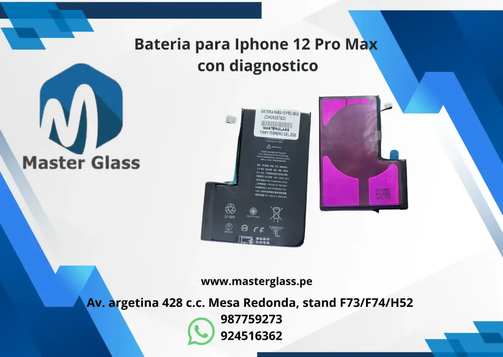 Bateria para Iphone 12 Pro Max con diagnostico