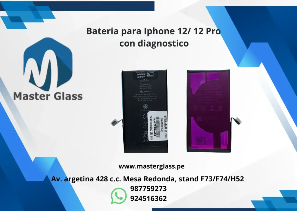 Bateria para Iphone 12/ 12 Pro con diagnostico
