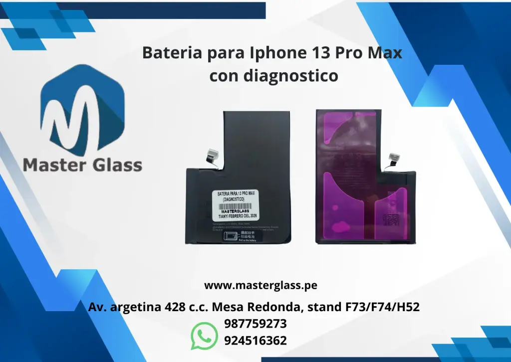 Bateria para Iphone 13 Pro Max con diagnostico