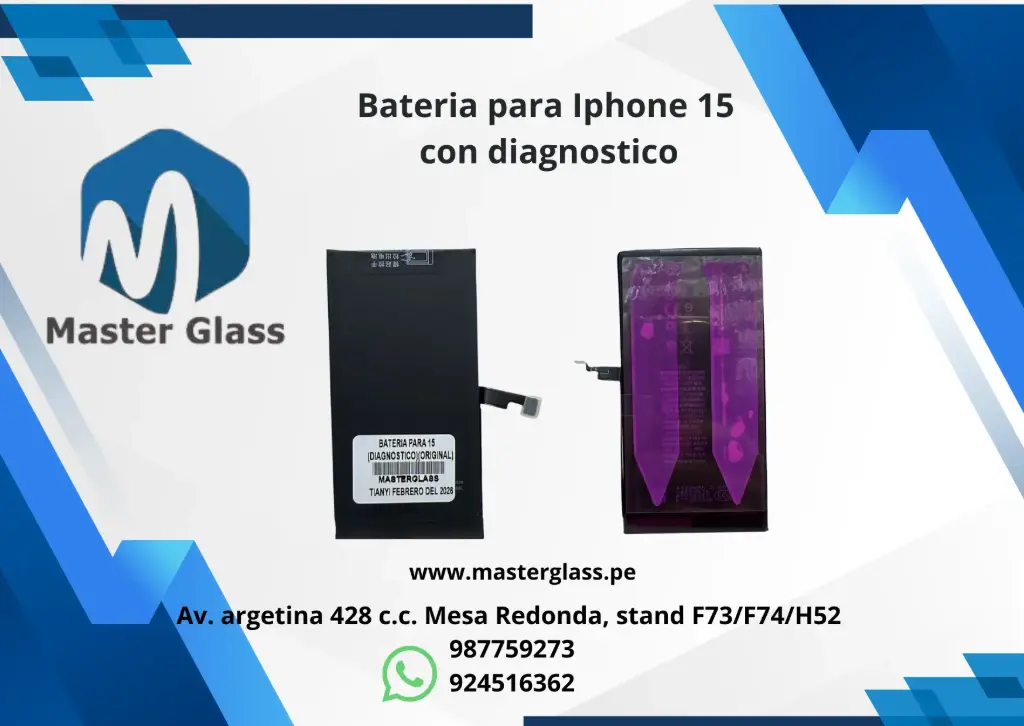 Bateria para Iphone 15 con diagnostico