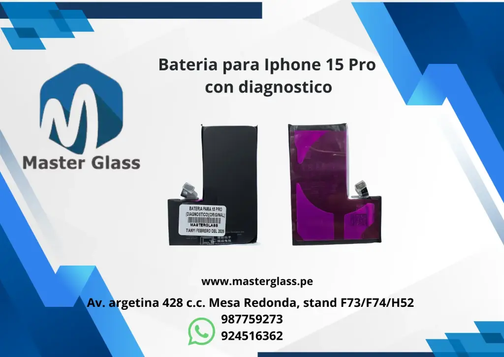 Bateria para Iphone 15 Pro con diagnostico