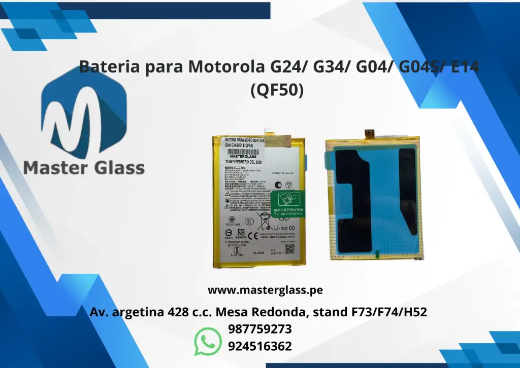 Bateria para Motorola G24/ G34/ G04/ G04S/ E14 (QF50)