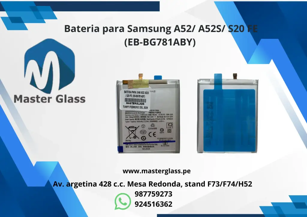 Bateria para Samsung A52/ A52S/ S20 FE (EB-BG781ABY) 