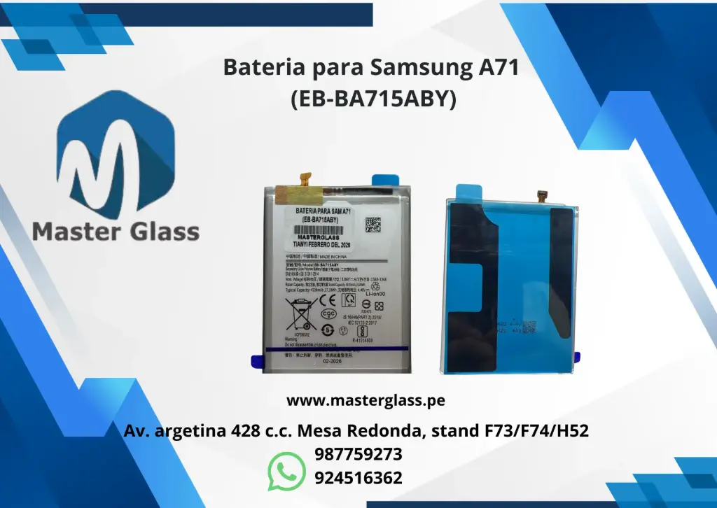 Bateria para Samsung A71 (EB-BA715ABY)