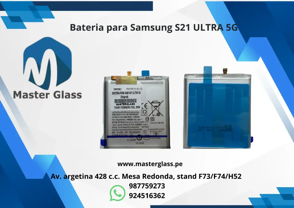 Bateria para Samsung S21 ULTRA 5G (EB-BG998ABY)