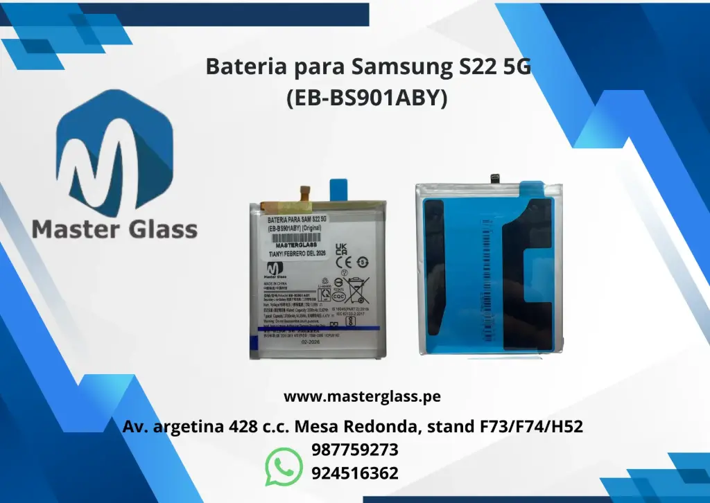 Bateria para Samsung S22 5G (EB-BS901ABY) 