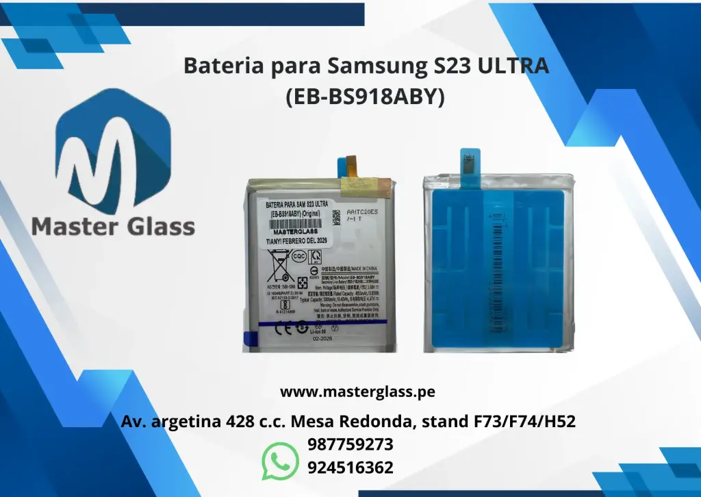 Bateria para Samsung S23 ULTRA (EB-BS918ABY) 