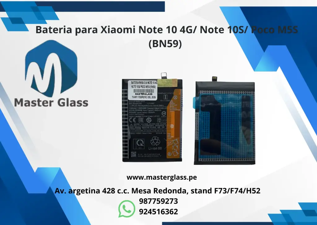 Bateria para Xiaomi Note 10 4G/ Note 10S/ Poco M5S (BN59) 