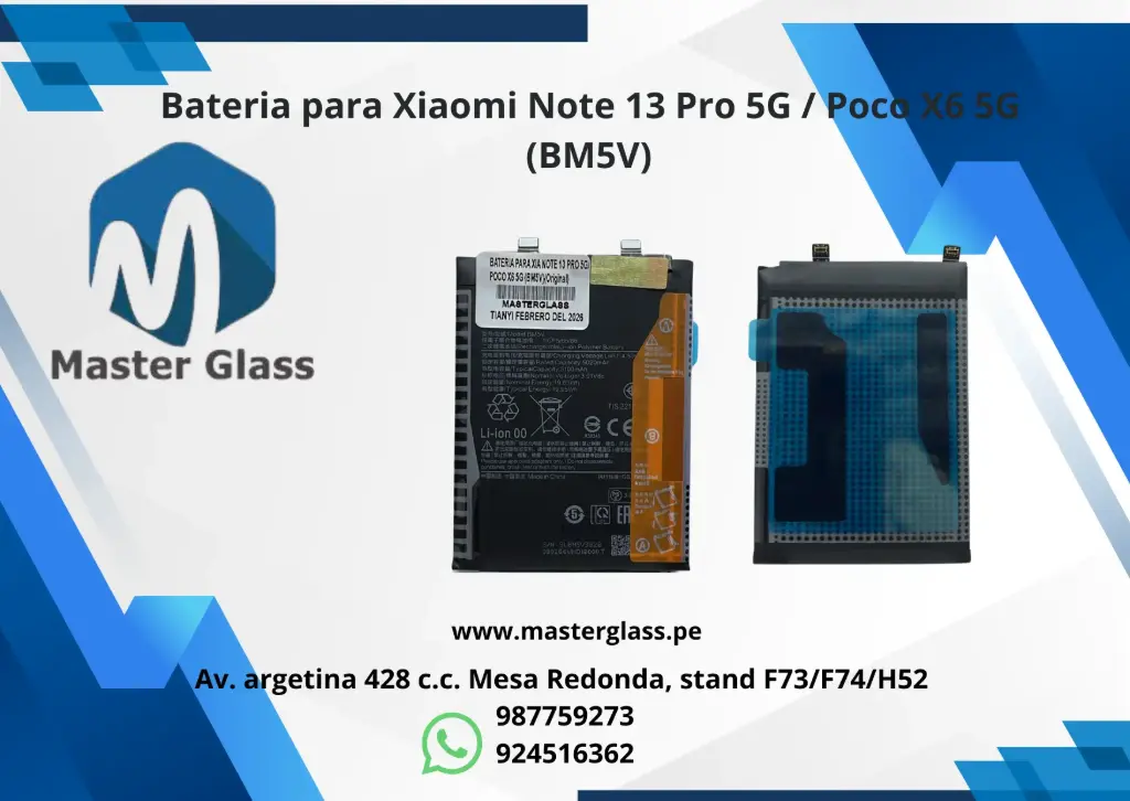 Bateria para Xiaomi Note 13 Pro 5G / Poco X6 5G (BM5V)