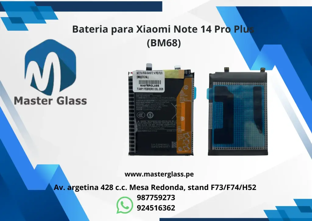 Bateria para Xiaomi Note 14 Pro Plus (BM68)