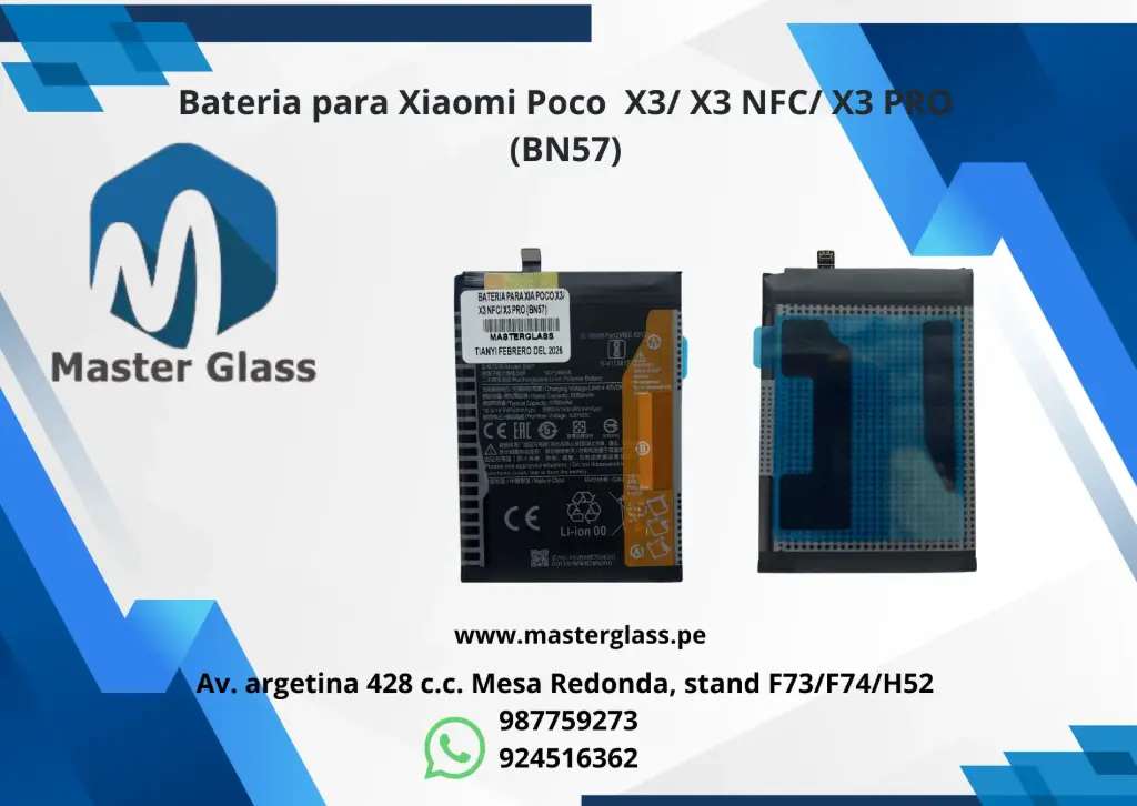 Bateria para Xiaomi Poco X3/ X3 NFC/ X3 PRO (BN57)