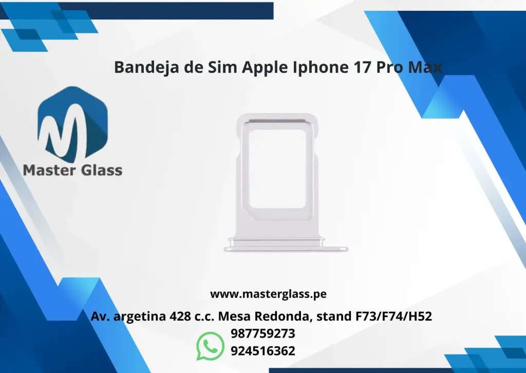 Bandeja de Sim Apple Iphone 17 Pro Max (Blanco)