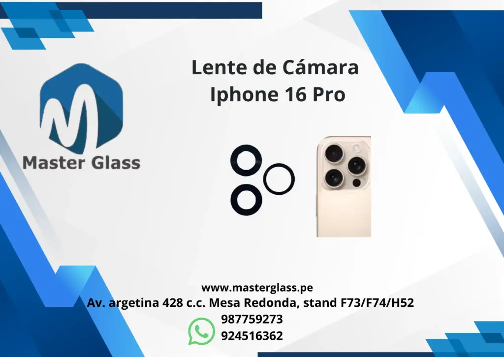 Lente de Cámara Iphone 16 Pro / 16 Pro Max