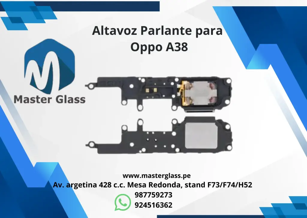 Altavoz Parlante para Oppo A38/A57S/A57 4G/A58 5G/A58 4G/A76 5G/A77 5G/A78 5G/A98 5G/A79 5G