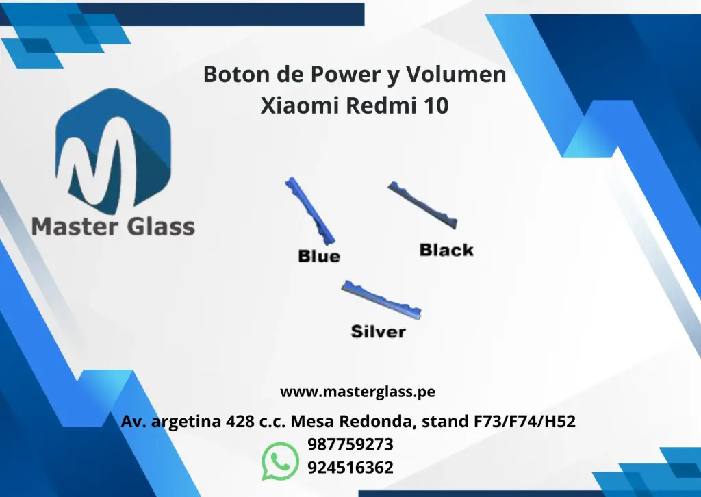 Boton de Power y Volumen Xiaomi Redmi 10 