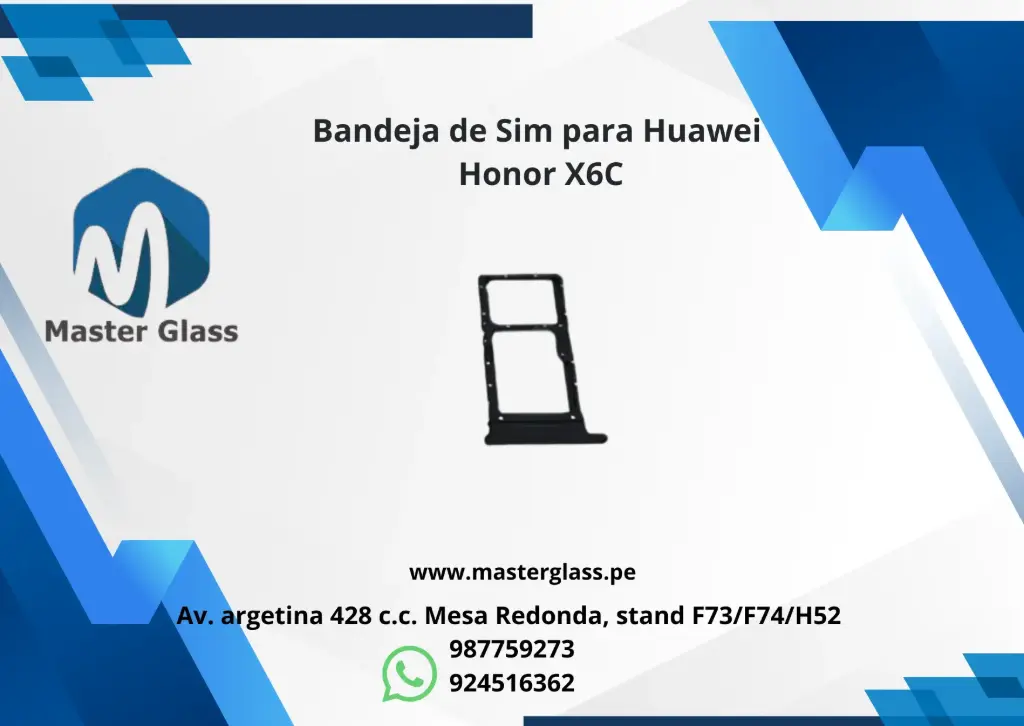 Bandeja de Sim para Huawei Honor X6C (Negro)