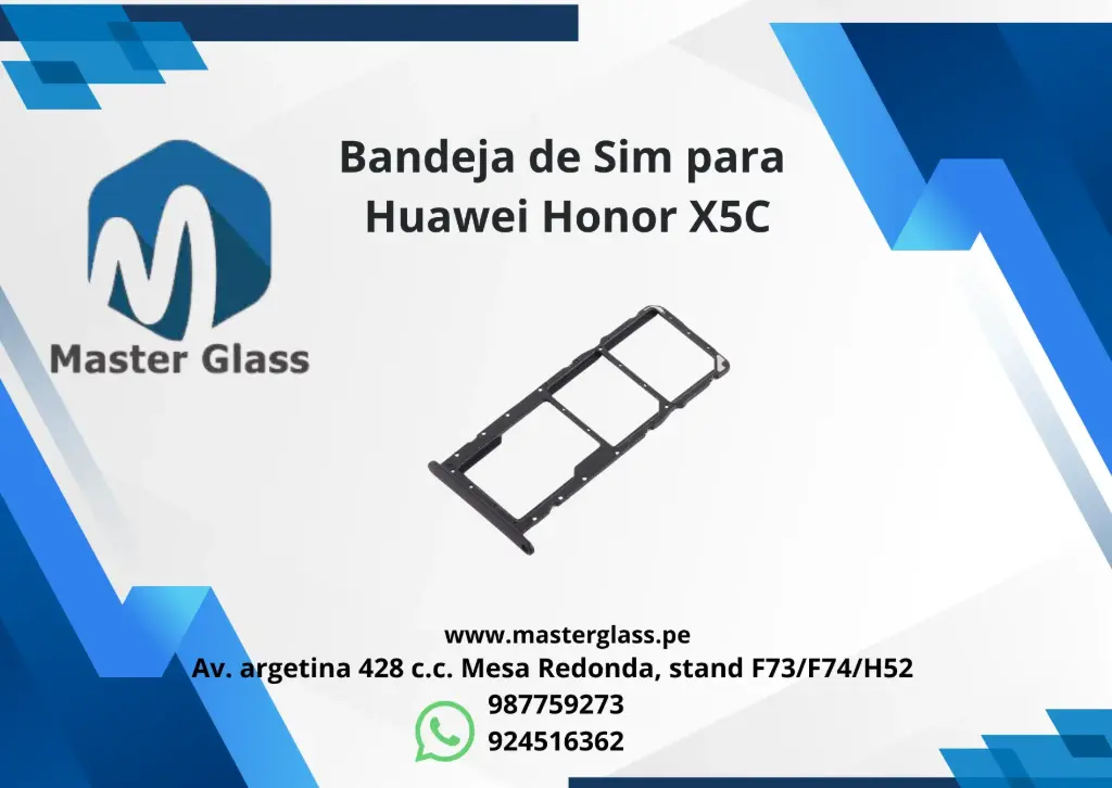 Bandeja de Sim para Huawei Honor X5C (Negro)