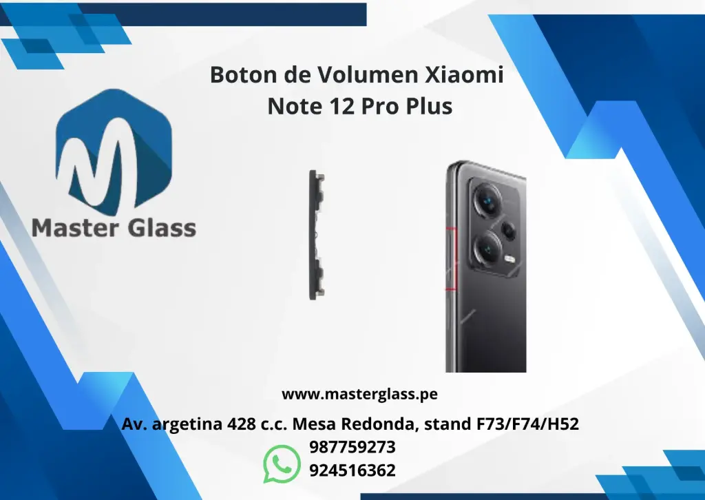 Boton de Volumen Xiaomi Note 12 Pro Plus
