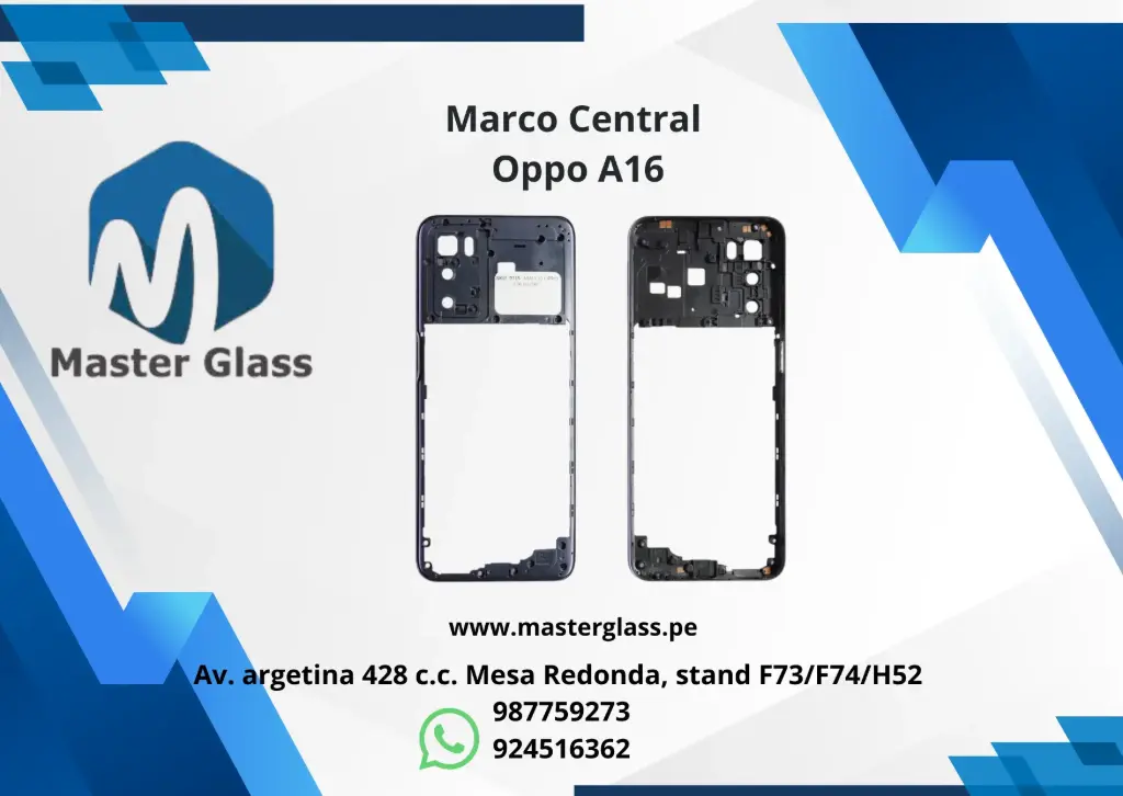Marco Central Oppo A16 (Negro)