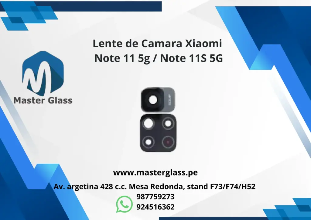 Lente de Camara Xiaomi Note 11 5g / Note 11S 5G