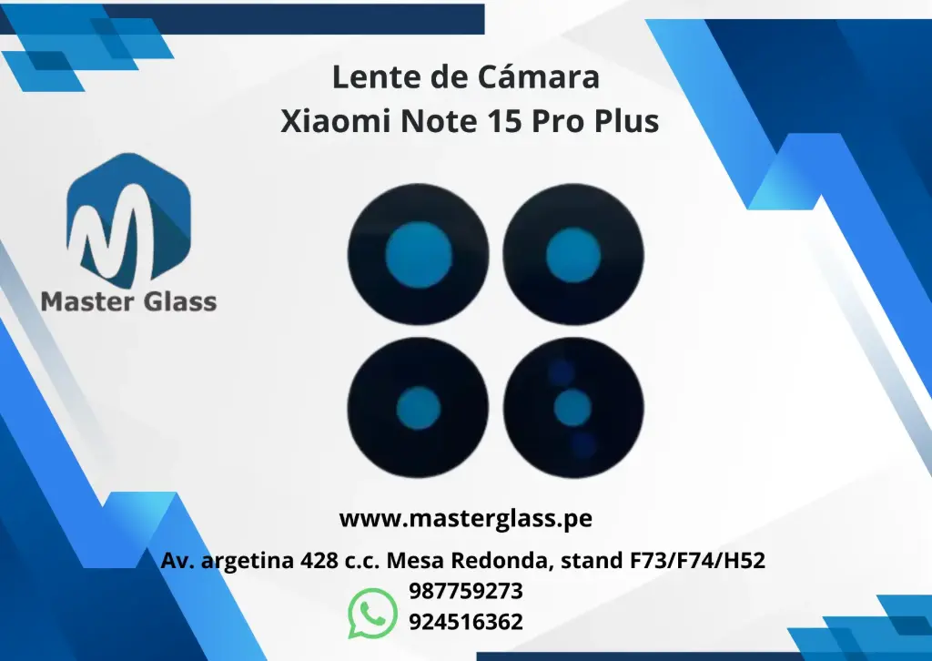 Lente de Cámara Xiaomi Note 15 Pro Plus 