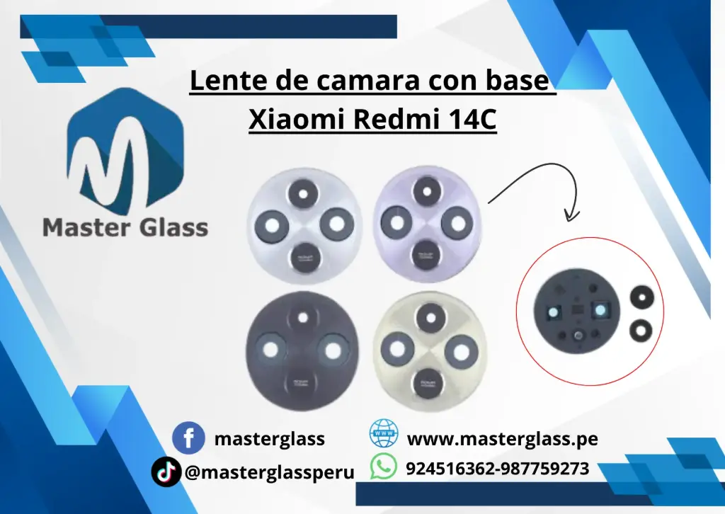 Lente de camara con base Xiaomi Redmi 14C