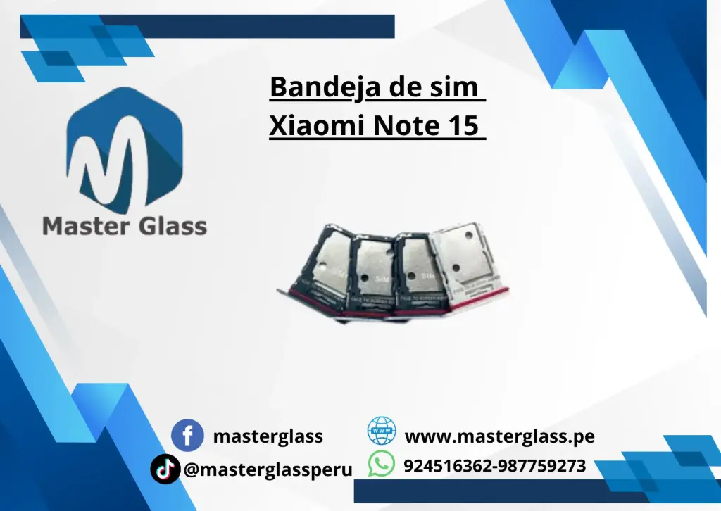 Bandeja de sim o chip Xiaomi Note 15 4g / 5g / Note 15 Pro 5g (Negro)