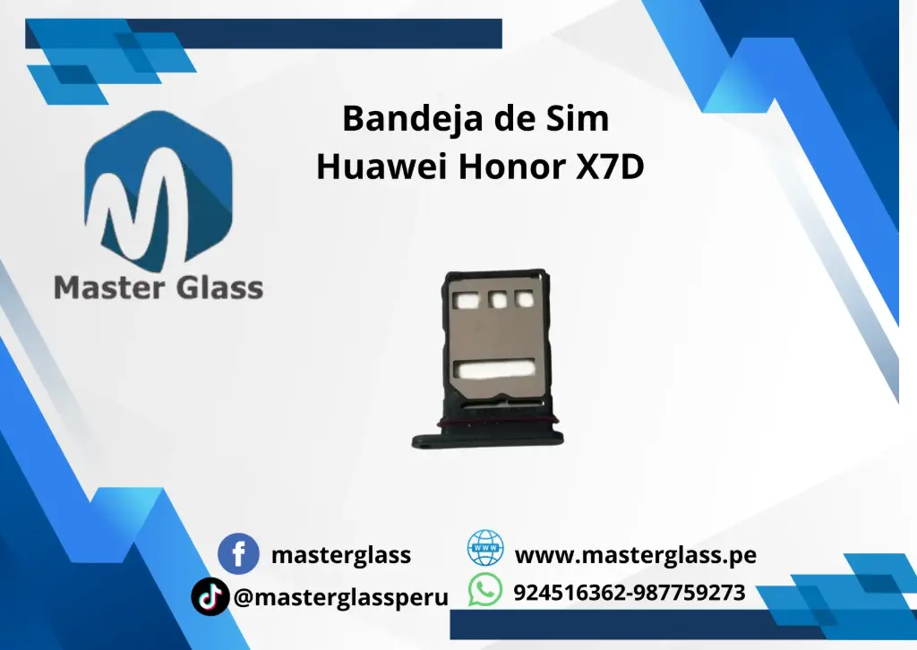 Bandeja de Sim para Huawei Honor X7D (Negro)