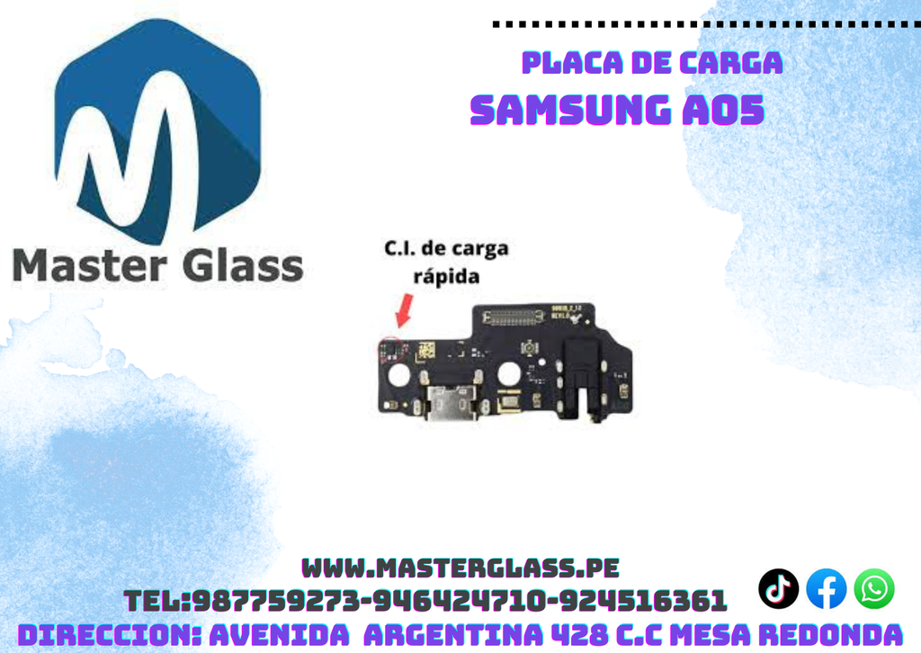 Placa de carga Samsung A05 5g / A055F AAA