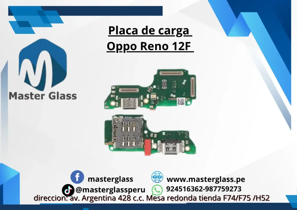 Placa de carga Oppo Reno 12F 