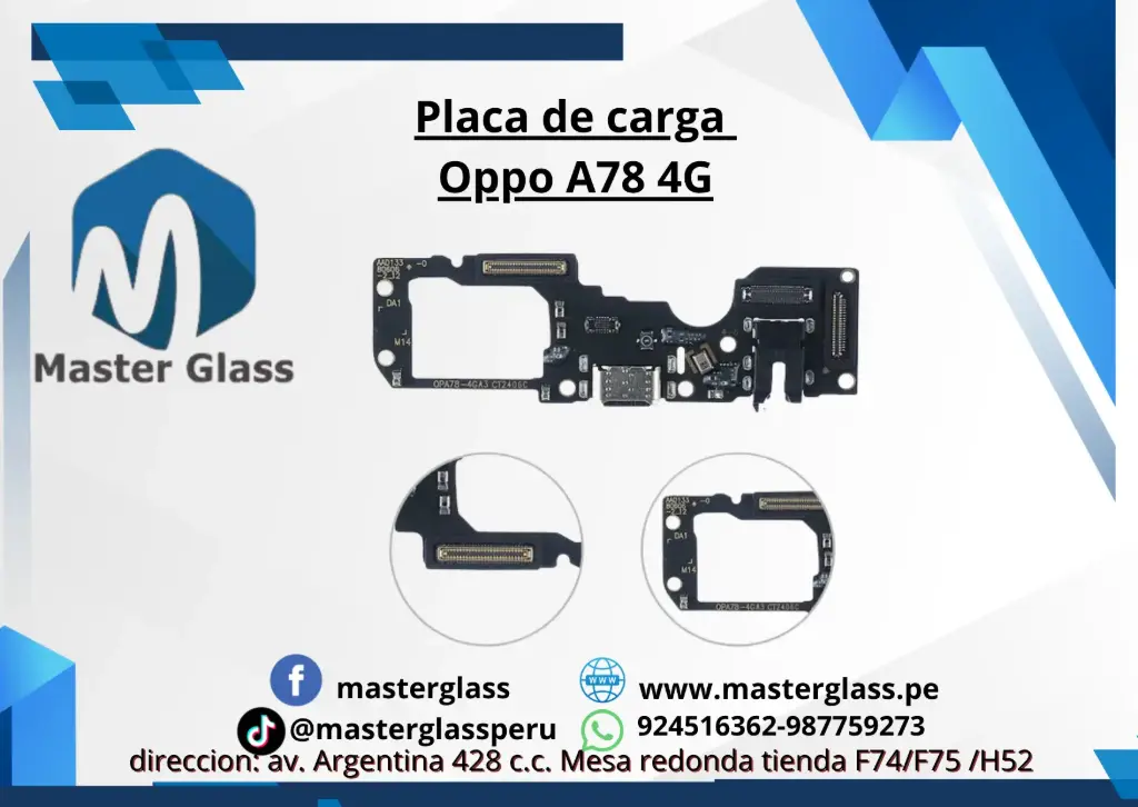 Placa de carga Oppo A78 4G