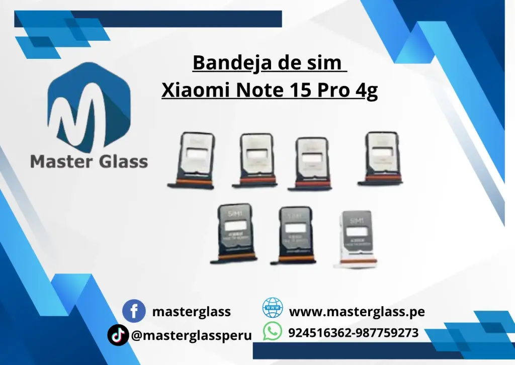 Bandeja de sim Xiaomi Note 15 Pro 4g (Negro)