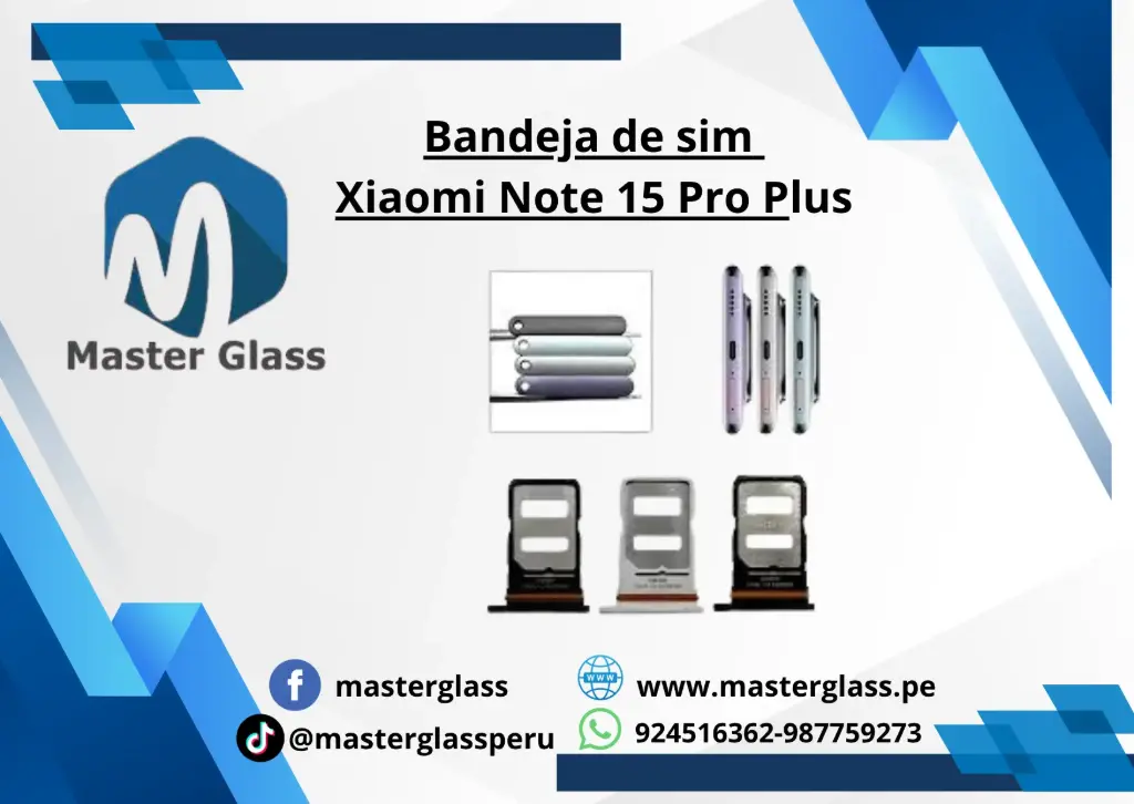 Bandeja de sim Xiaomi Note 15 Pro Plus (Negro)