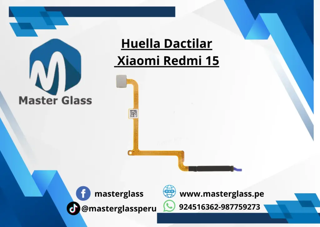 Huella Dactilar Xiaomi Redmi 15 (Negro)