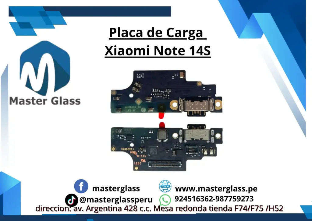Placa de Carga Xiaomi Note 14S