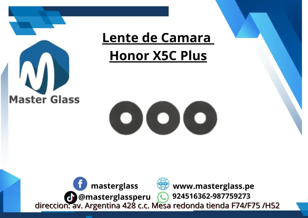 Lente de Cámara Honor X5C Plus (x3)