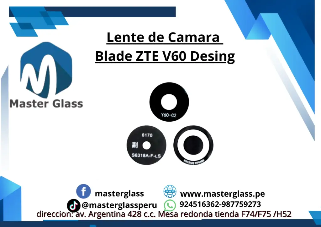 Lente de Camara Blade ZTE V60 Desing
